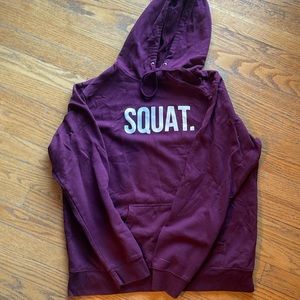 Squat hoodie maroon